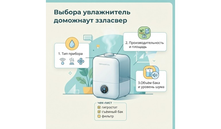Как выбрать увлажнитель воздуха для дома: типы, параметры, чек-лист
